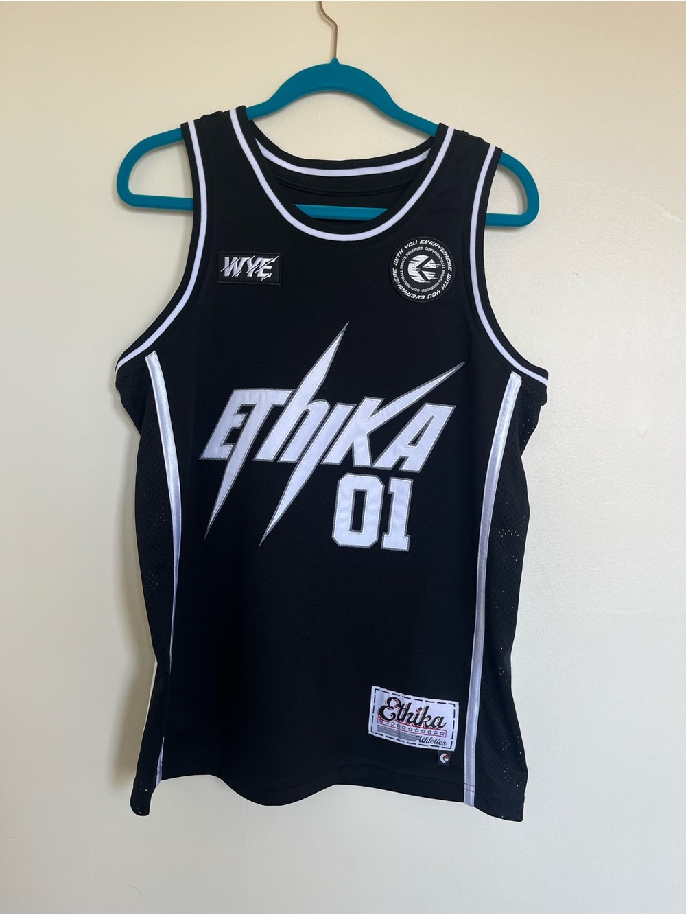 ethika Black and White Basketball Jersey Tank
